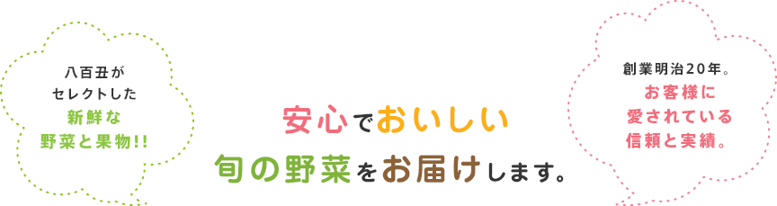 安心でおいしい旬の野菜をお届けします。